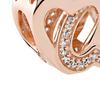 Pandora Double Love Intertwined Design Metal Necklace/pendant Women's Rose Gold 781880CZ