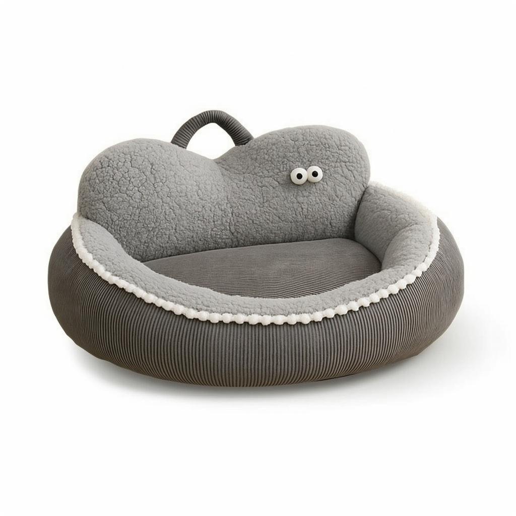 Cloud Pet Bed Padded Pet Bed with Handle Soft Warm for Cats, Indoor, Living Room