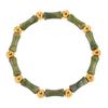 Niche Design Elegant Ancient-Style Gold-Plated Natural Stone Titanium Steel Bracelet for Women