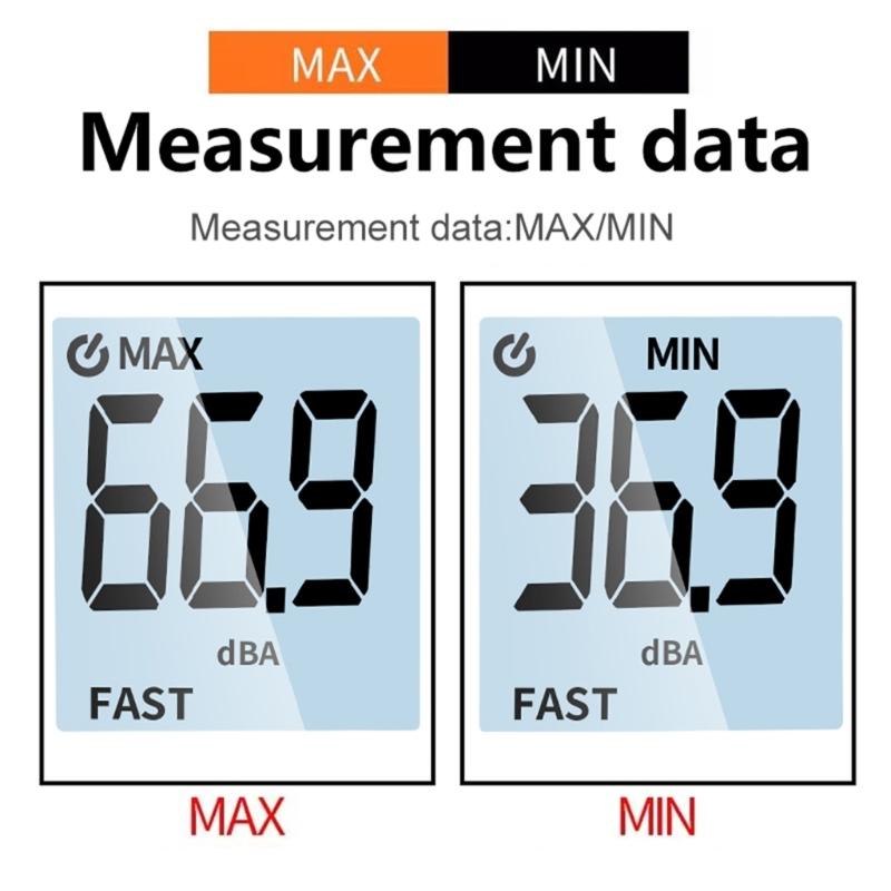 Multifunction Sound Leveling Meter Sensitive Decibel Meter Noise Meter for Recording & Analyzing Noise in Various Setting