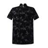 HECO 2025 New Chinese Style Acetate Teardrop Collar Short Sleeve T-shirt