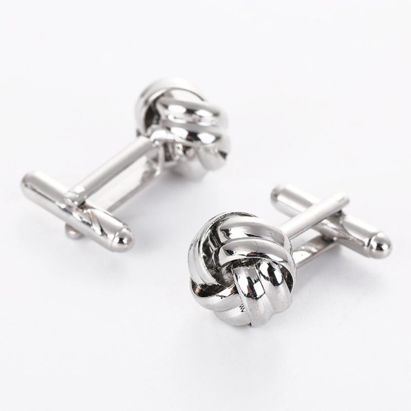Twist Knot Cufflink Classic Shirt Cuff Buttons Alloy Men Grooms Cufflink Studs Luxury Charm Shirt Fashion Jewelry