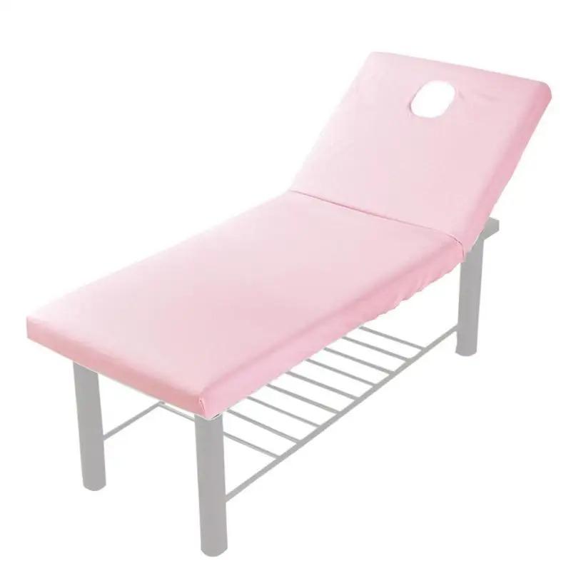 Professional Massage Bed Sheet with Hole, Breathable Spa Bed Cover for Beauty Salon Elastic Fitted Bed Cover for Physiotherapy