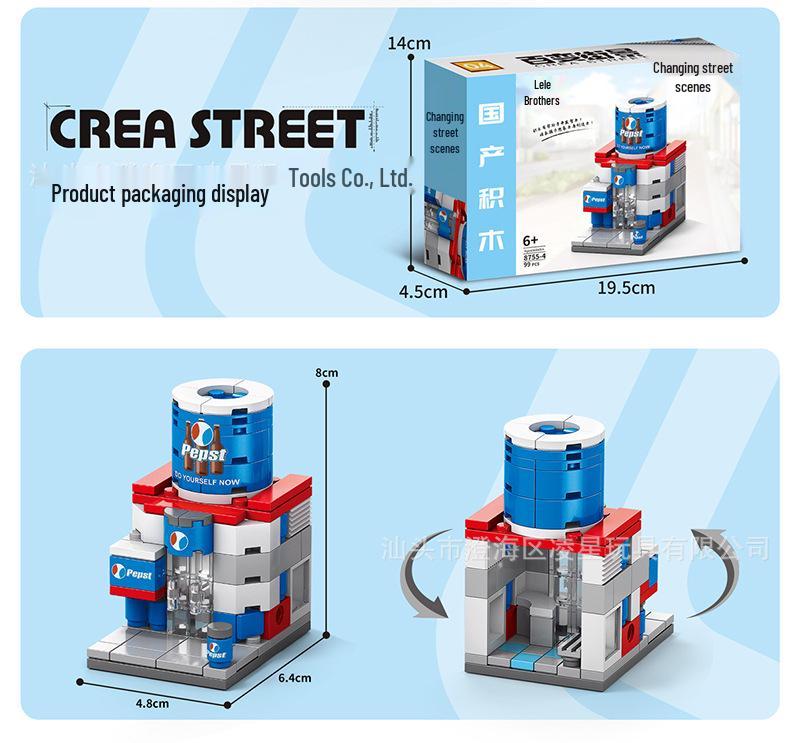 Compatible Lego Street Scene Series DIY Small Blocks - Children's Educational Toy Gifts