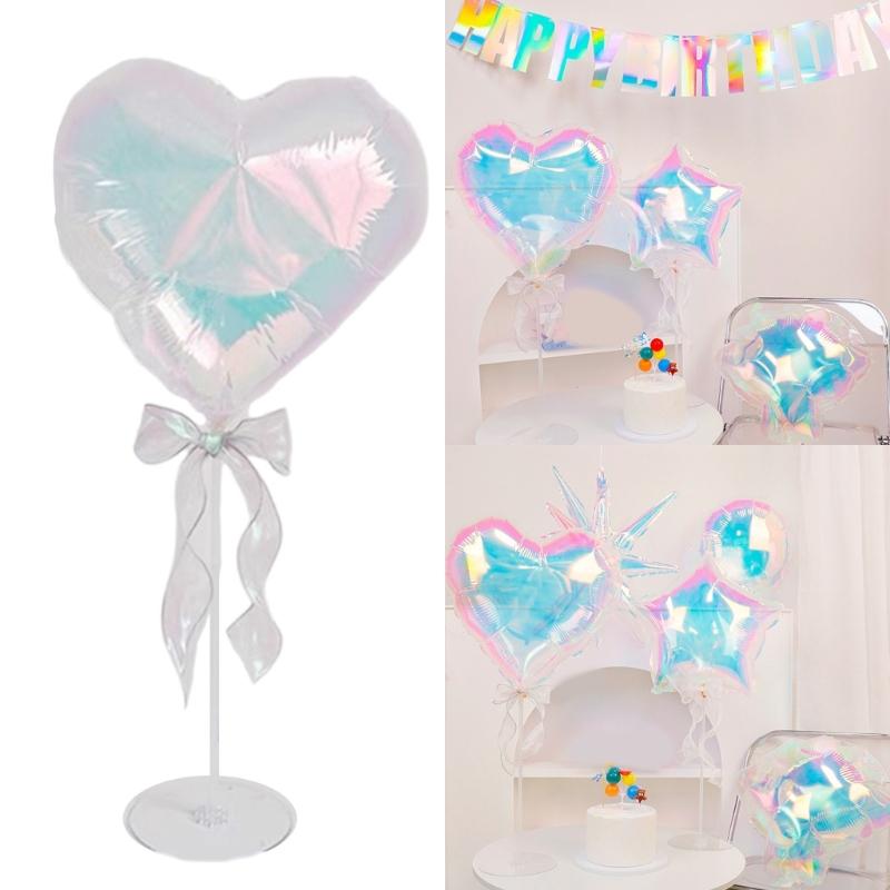 Safe Plastic 18Inch Colorful Balloons Set Quick Assembly Table Floating Ballon Party Wedding Celebration Supplies