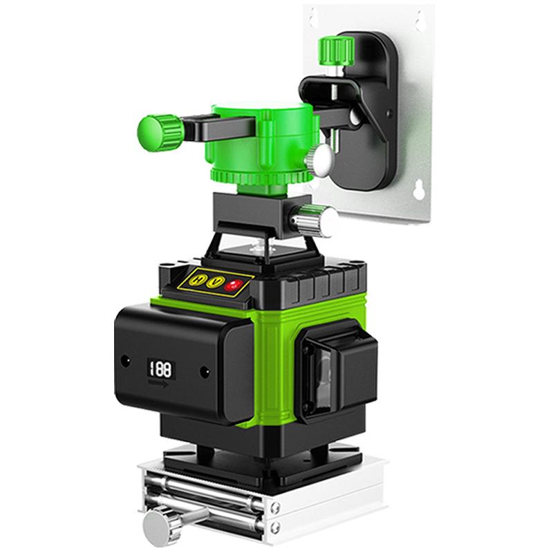 Yajin 16-Line High-Precision Green Laser Level for Wall and Ground, Outdoor-Ready.