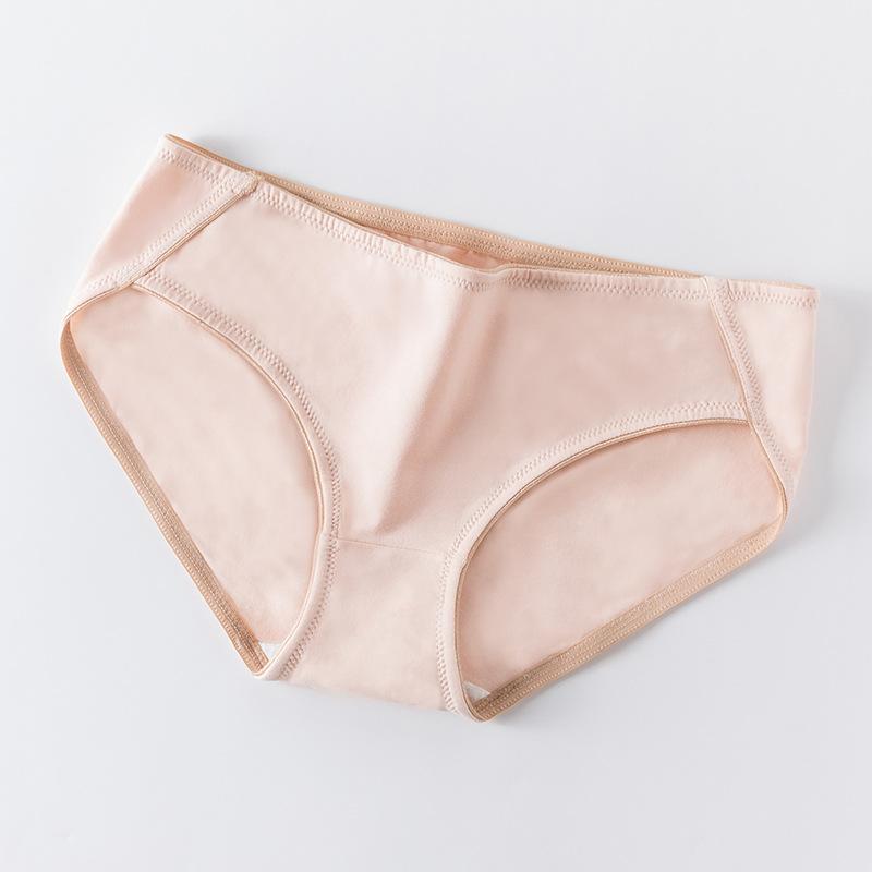 Damen-Baumwollunterwäsche, bequeme mittlere Taille, Baumwolle, hochelastische Reithose, atmungsaktive sexy Unterwäsche-Slips