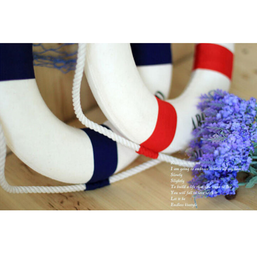 Creative Mediterranean Style Lifebuoy Home Wall Hanging Foam Cotton Lifebuoy Decoration