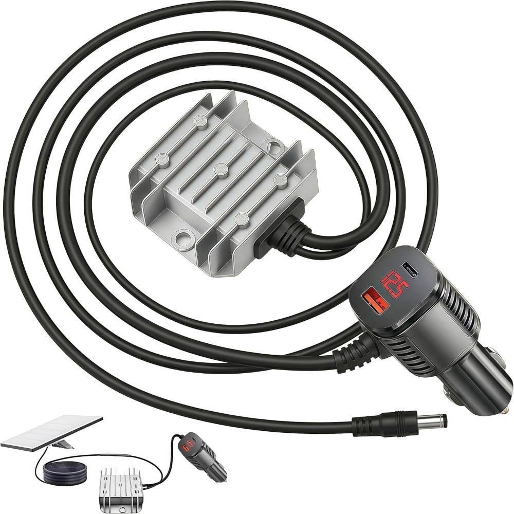 Digital Display DC Power Converter 12V/24V to 30V Car Power Adapter Vehicle Outlet