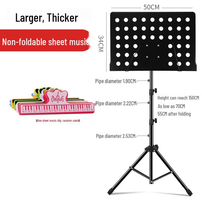 Professional Portable Folding Sheet Music Stand for Guitar, Guzheng, Violin - Thickened for Home Use