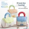 Color Block Soft Makeup Travel Bag - Large Capacity Portable Handbag