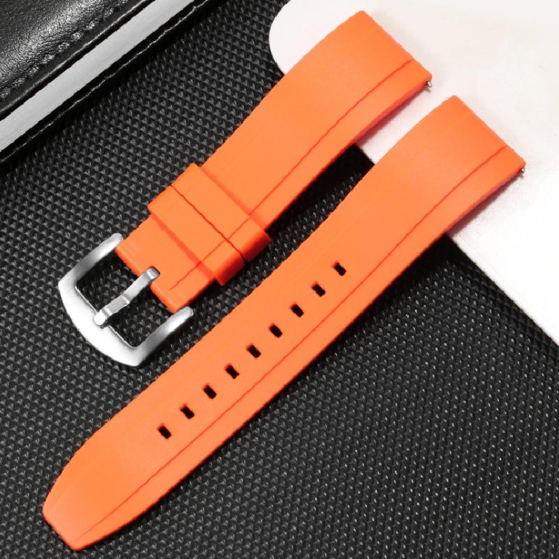 Premium Paski do zegarków z silikonu TPU Paski do zegarków z szybkim uwalnianiem 18/20/22/24mm do Pasków Rolex dla Mężczyzn Tropiczny Gumowy Sportowy Bransoleta