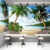 Ocean Beach Tapestry Wall Hanging Tropic Paradise Beach Wall Decor Hawaii Tapestries Flower Palm Tree Tapestry For Bedroom