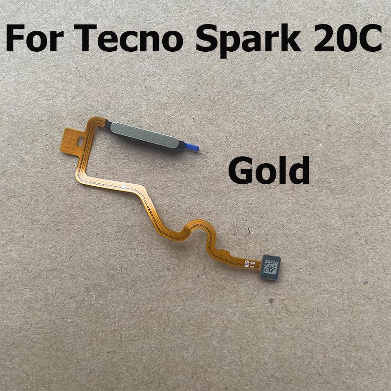 For Tecno Spark 20C ID Home Button Fingerprint Menu Return Key Recognition Scanner Sensor Flex Cable BG7n BG7
