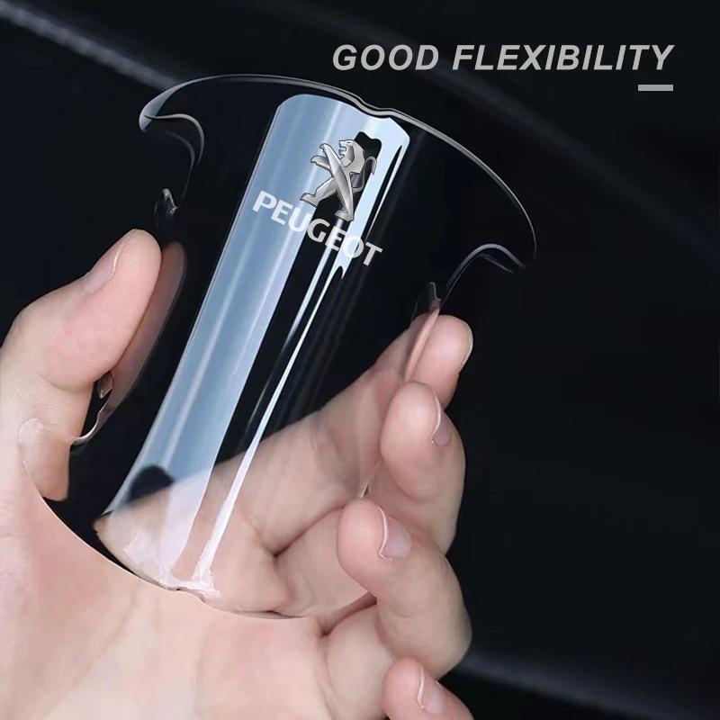 For Peugeot 4PCS Transparent Car Door Anti-collision Protector Bumper Strip Sticker For Peugeot 308 307 206 208 207 3008 508 407
