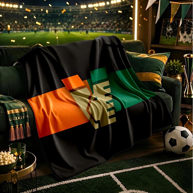 Vene-zia Football Throws Blanket Flannel Blankets Plush for Couch Bed Gifts for Men Women Travel picnic blanket Christmas fan gifts