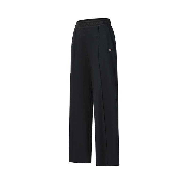 Fila Tennis Fashion Simple Classic Retro Tennis Style Casual Versatile Comfortable Loose Straight Leg Knitted Sports Pants Women Bottoms A11W623605FNV