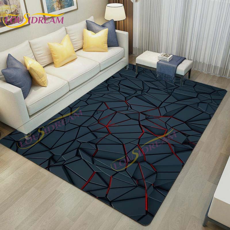 3D Vortex Illusion Rug Abstract Rug Modern Carpets for Living Room Area Rug Non Slip Floor Rug Teen's Rug Game Room Rug Play Mat