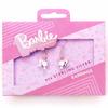 barbie Sterling Silver Silhouette & Rose Quartz Drop Earrings