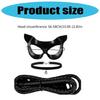 3Pcs Black Cats Costume Accessories Cats Woman Costume for Women Halloween Masquerades Mask Bells Choker Necklace Whip