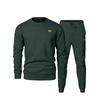 Sweatshirt Herren Sportlich Lässig Einfarbig Rundhals Jacquard Pullover Zweiteiliges Set Herren Langarmhose