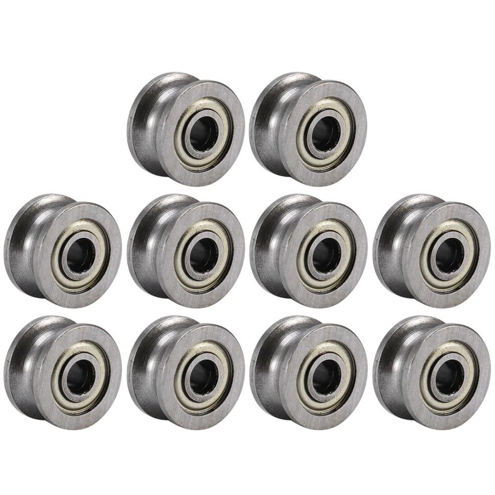 10ks U624ZZ U drážkovaná kladka s kuličkovými ložisky pro systém lineárního pohybu kolejnic 4*13*7mm