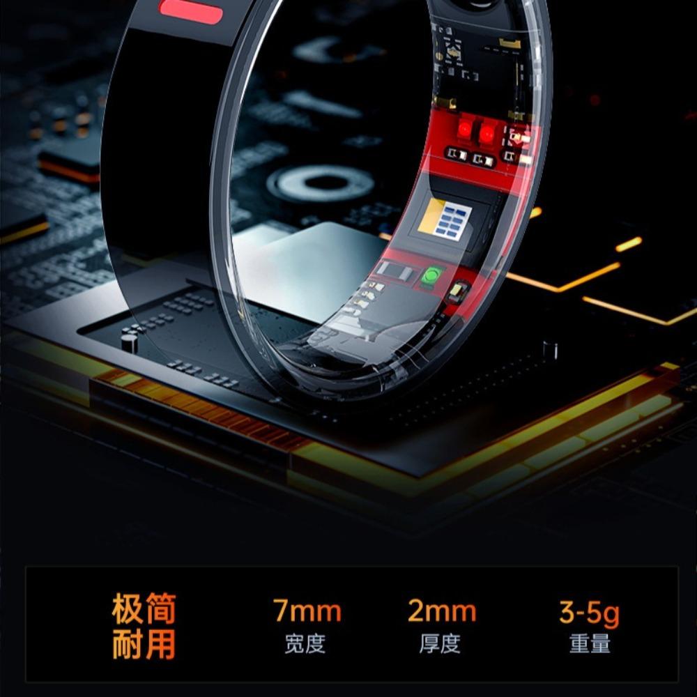 Smart ring monitors heart rate, blood oxygen, blood pressure, blood sugar, sleep, HRV health, step counting,  dad's gift, Valentine's Day gift