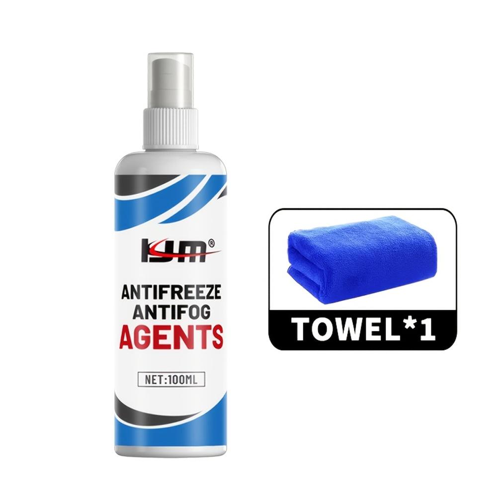 KJM Anti-Freeze & Anti-Fog Spray - Winter Car Glass Defroster, Pre-Mixed Ready-to-Use Formula, Long-Lasting Ice & Fog for, Mirro