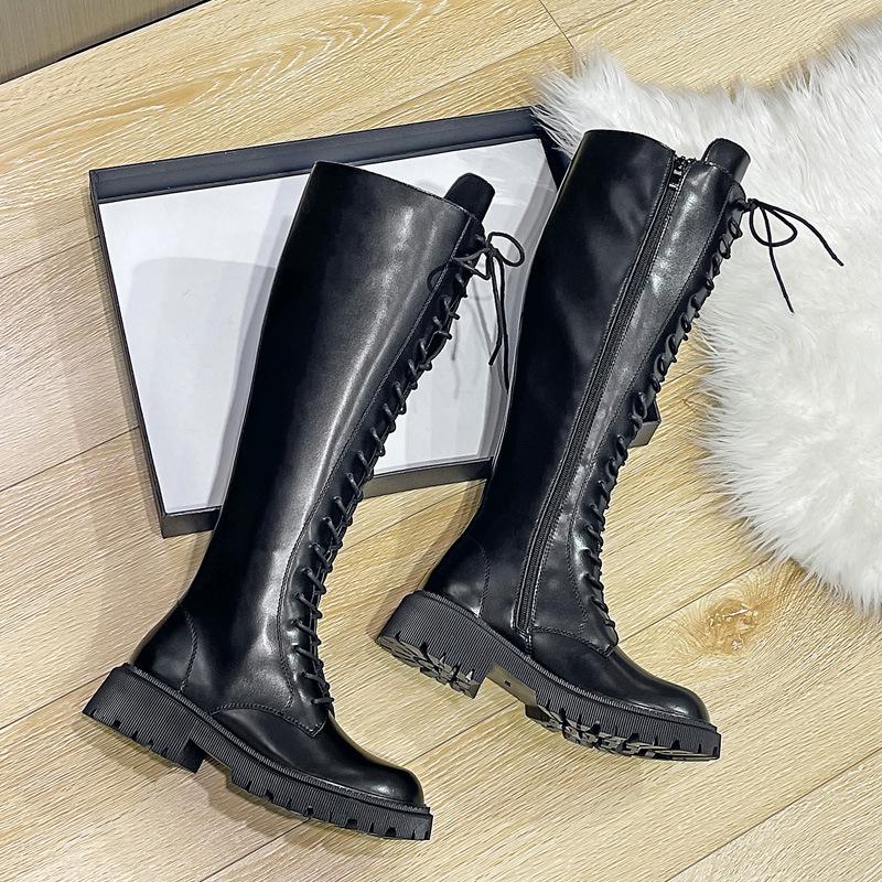 Women's Thick-Soled Over-the-Knee Motorcycle Boots - 2024 Spring & Autumn Collection