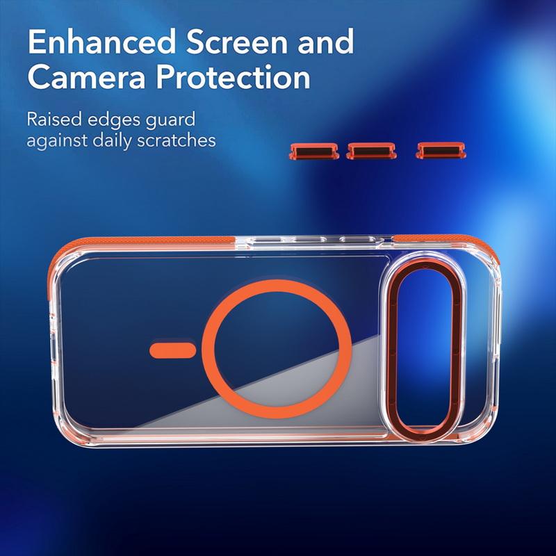 Transparente Acryl Hartes PC Slim Handyhülle Für Google Pixel 9 Pro XL 9 Stoßfest Kabelloses Laden Magnetische Rückabdeckung