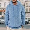 Felpa con cappuccio da uomo pesante e ampia, casual, sportiva, alla moda, in pile
