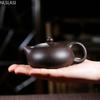 Chinese Yixing teapot purple clay xishi pot handmade unique shape pot kettle home ball hole Dahongpao oolong tea tea set 150ml