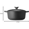 Le Creuset Signature Round Casserole 20 Cm Black 2.4 L (21177200000430)