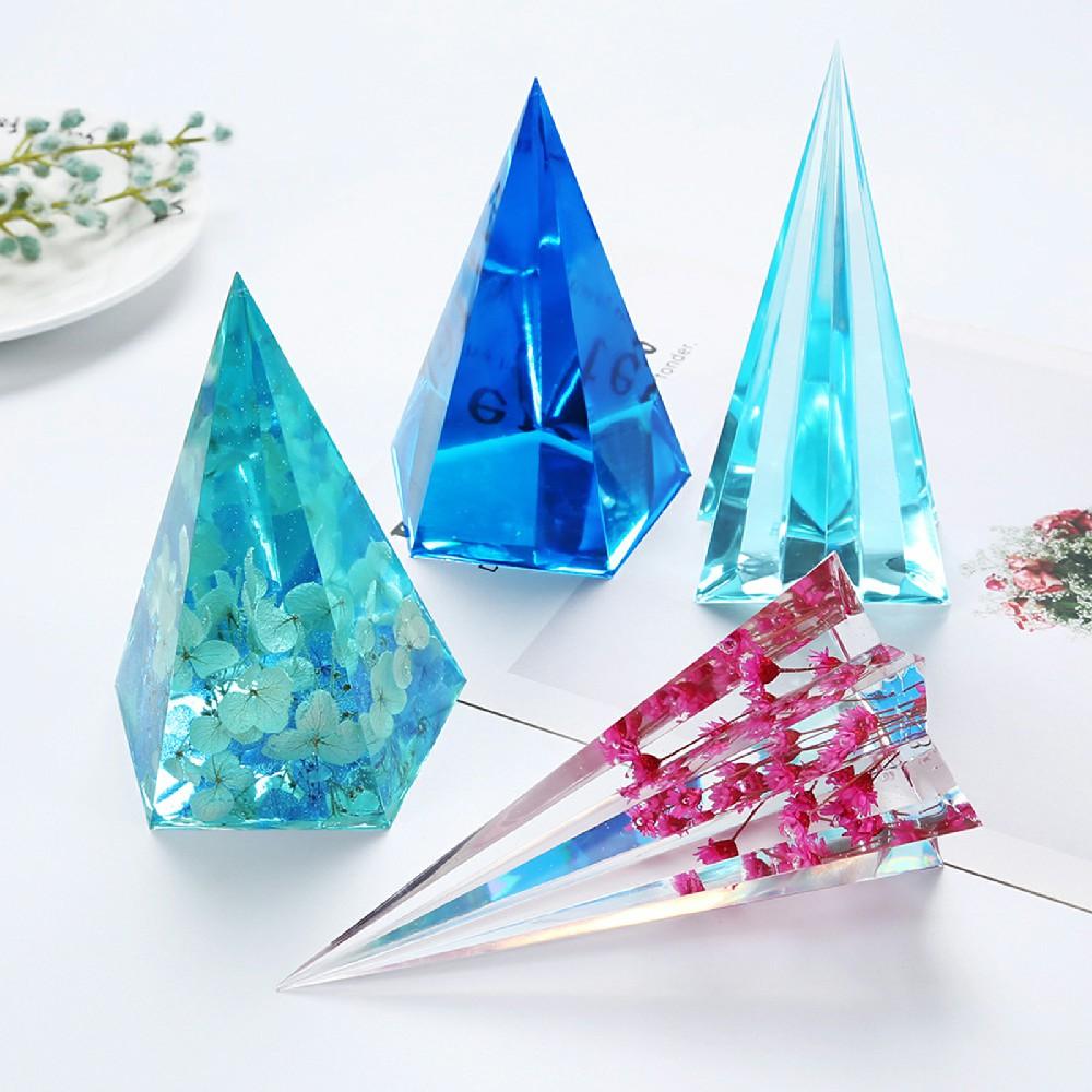 DIY Cone Crystal Epoxy Resin Decoration Mould Aroma Candle Silicone Mold+Frame DIY Cone Crystal Epoxy Resin Decoration Mould Aroma Candle Silicone Mold+Frame