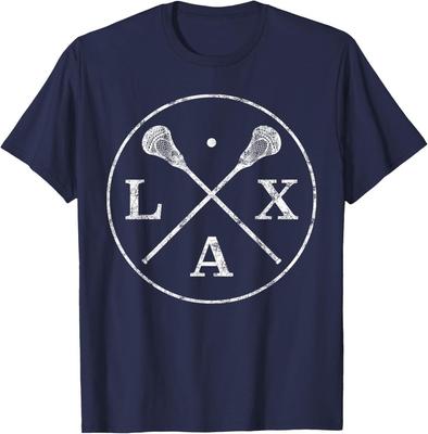 Koszulka z emblematem kija do lacrosse I Koszulka dla graczy i fanów LAX