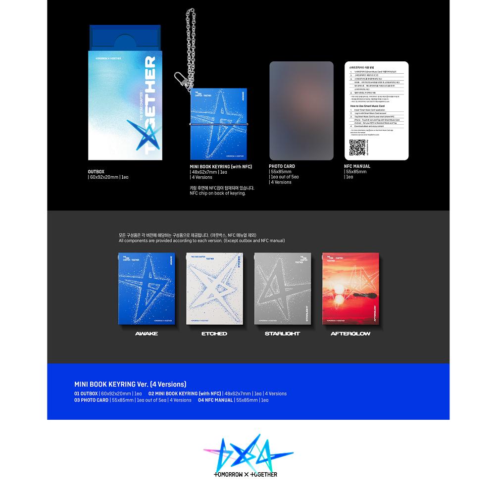 TOMORROW X TOGETHER TXT - Vol.4 The Star Chapter : Together Mini Book Keyring Version NFC Album