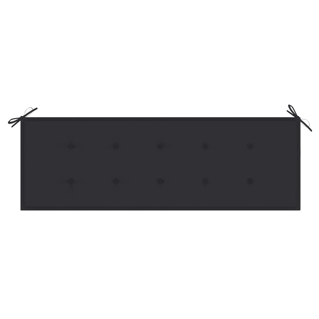 3 Seater Garden Bench with Cushion 150 cm Solid Eucalyptus Wood