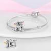 Charms Original Copper Plated Glowing Wooden Horse Beads Fit Bracelet Diy Gift Women Delicate Jewelry Accessory
