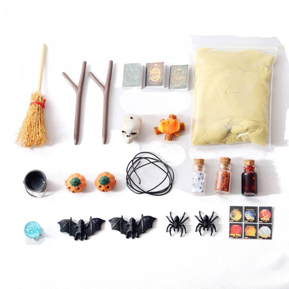 

1/6 1/12 Dollhouse Horror Toy Set DIY Festival Decoration Miniature Halloween Decoration Ornament Magic Book Doll Accessories белый