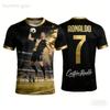 3D Print T-Shirt for Kids' Clothing  Quick-Drying and Breathable Outdoor Summer Street Sports Football Short Shirt