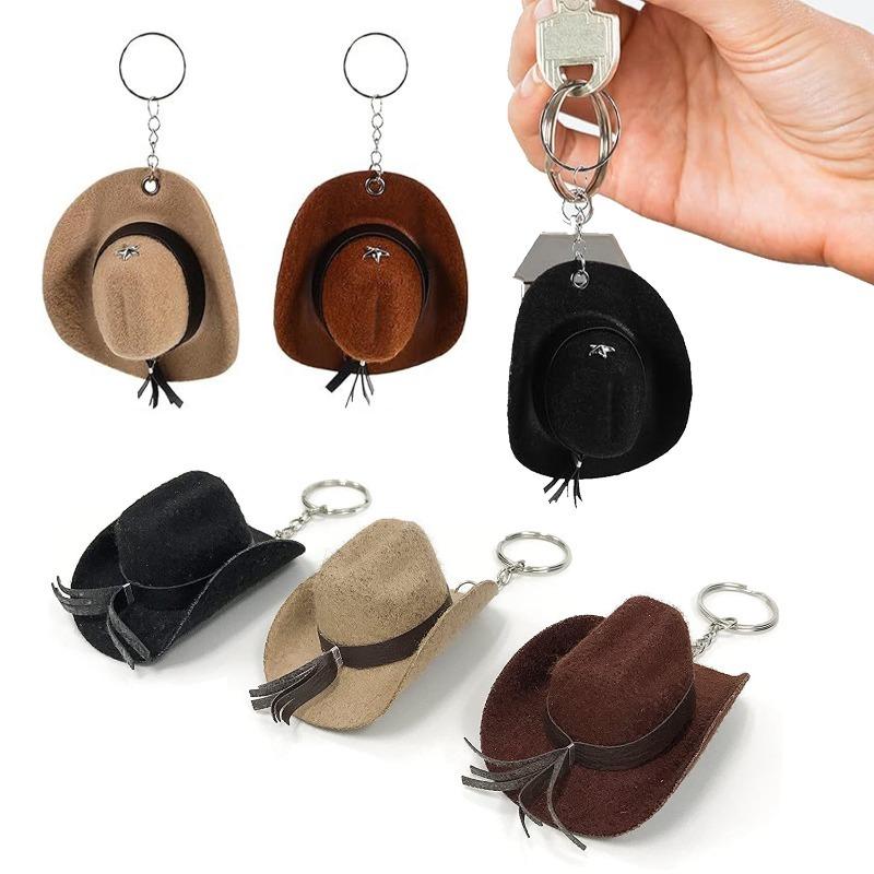 Mini-Cowboyhüte eignen sich für Autospiegel, Mikro-Hut-Accessoires, Dekorationsartikel, Autoaufhänger, Taschen für Autoteile und Schlüsselanhänger