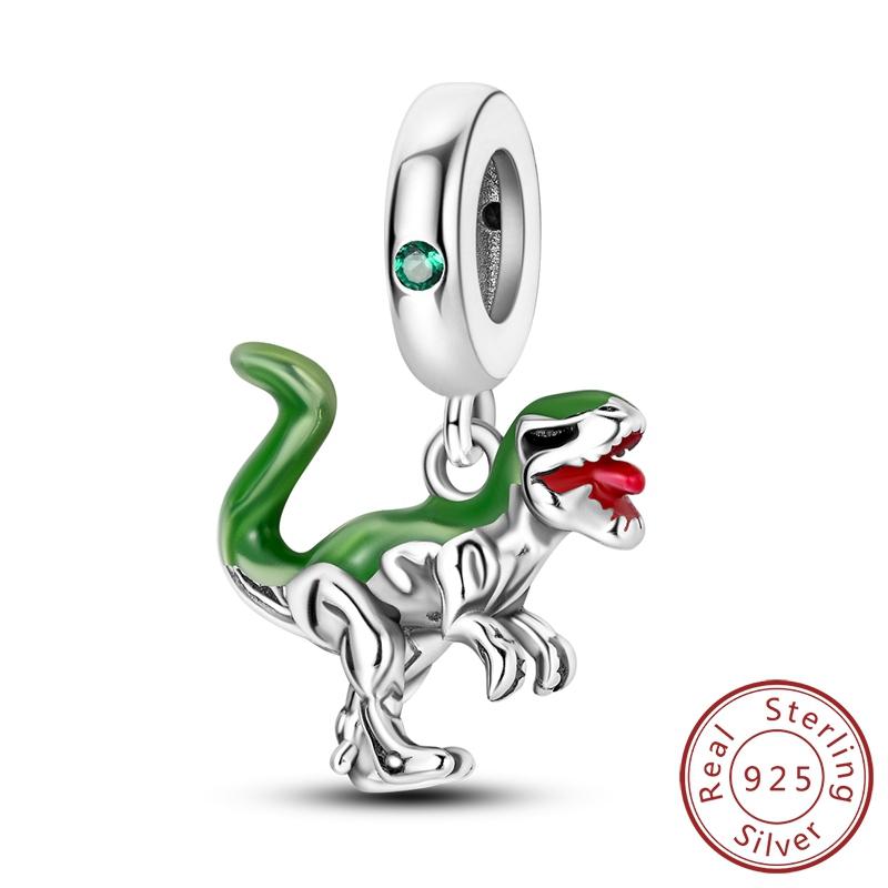 Copper Charms Beads Cute Fire Dragon Shaped Chameleon Charms Fit Original Pendants Bracelet Diy Women Jewelry Gift