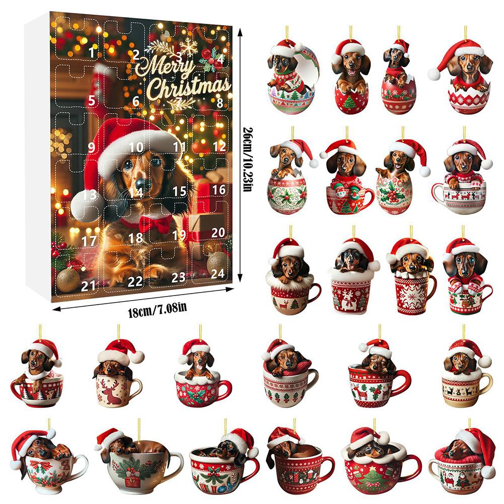 2025 Advent Calendar Dachshunds Christmas Vacation Advent Calendar Cute Dog Christmas Countdown Calendar Christmas Kids Gifts