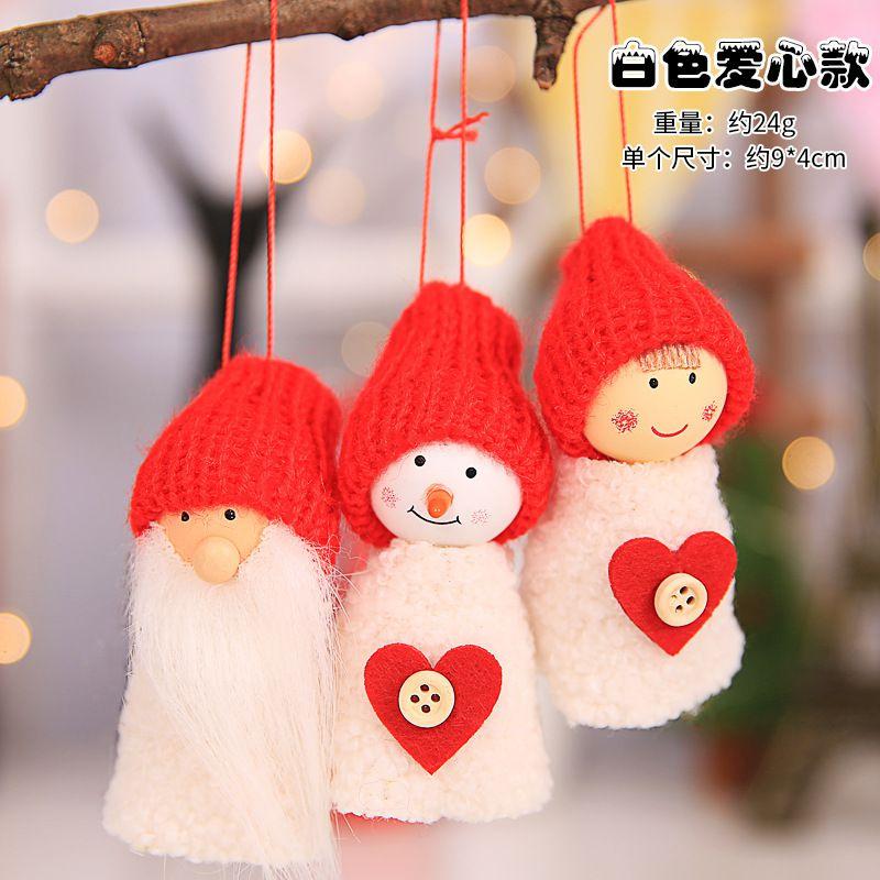 New Set Threepiece Doll Gift Christmas Decor Pendant Home Festivals Landscape