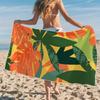 Tropical Monstera Leaves Print Beach Towel Bohemian Jungle Floral Style Beach Blanket Quick Dry Absorbent for Summer Beach