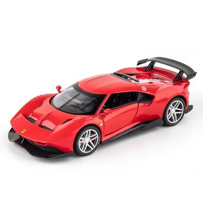 1/32 Ferrari P80C Supercar Alloy Car Diecasts & Toy Vehicles Sound and Light Car Model Collection Car Toys for Children