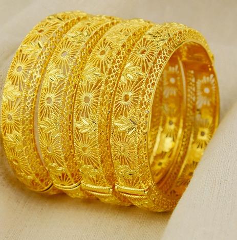 Drop Shipping Dubai Women s 24K Gold Plated Natural Stone Hollow Indian Arabic Bride Wedding Gold Bracelet 1pcs