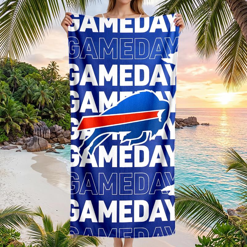 Bills Team Fashion Beach Towel: Ideal for Summer Adventures Soft, absorbent and quick drying suitable for swimming and bathing
