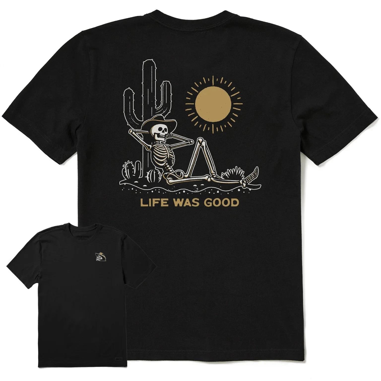 Life is Good. Men s Life was Good Cowboy Skull Short Sleeve Crusher Tee S