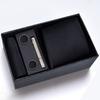 Gift Box Men'S Tie Square Scarf Cufflinks Tie Clip Five-Piece Set, Formal Business Blue Stripes